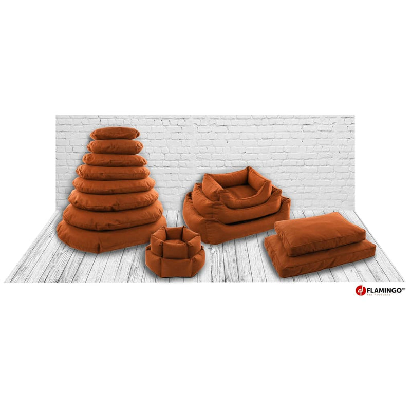 Load image into Gallery viewer, Flamingo flamingo hondenmand met rits ziva hexagonaal 50x18 cm terracottakleur