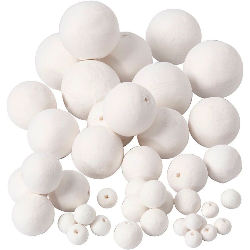 Load image into Gallery viewer, Creativ company https: www.cchobby.nl ballen-d-12-15-20-30-40-50-mm-wit-42-stuk-1-doos