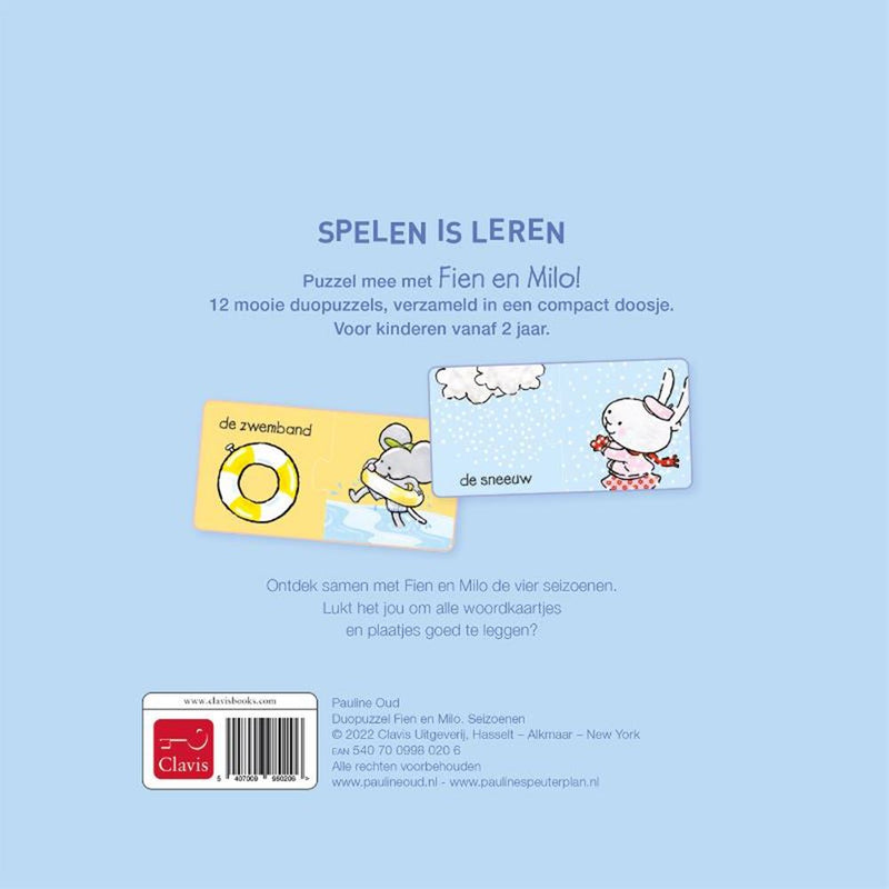 Load image into Gallery viewer, Duopuzzel fien en milo. 2+