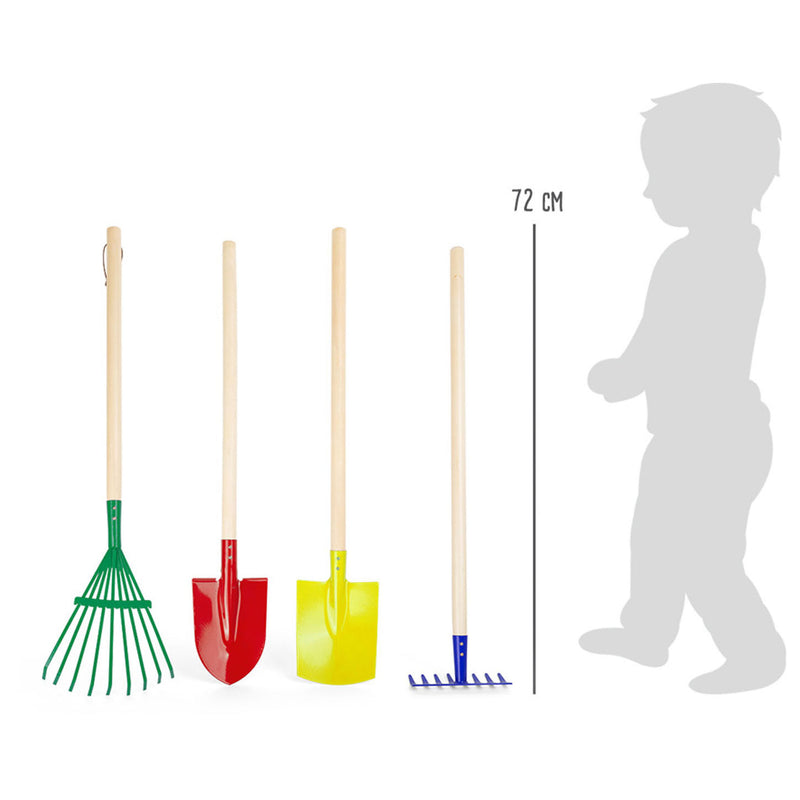 Load image into Gallery viewer, Small foot - houten kinder tuingereedschap, 4dlg.