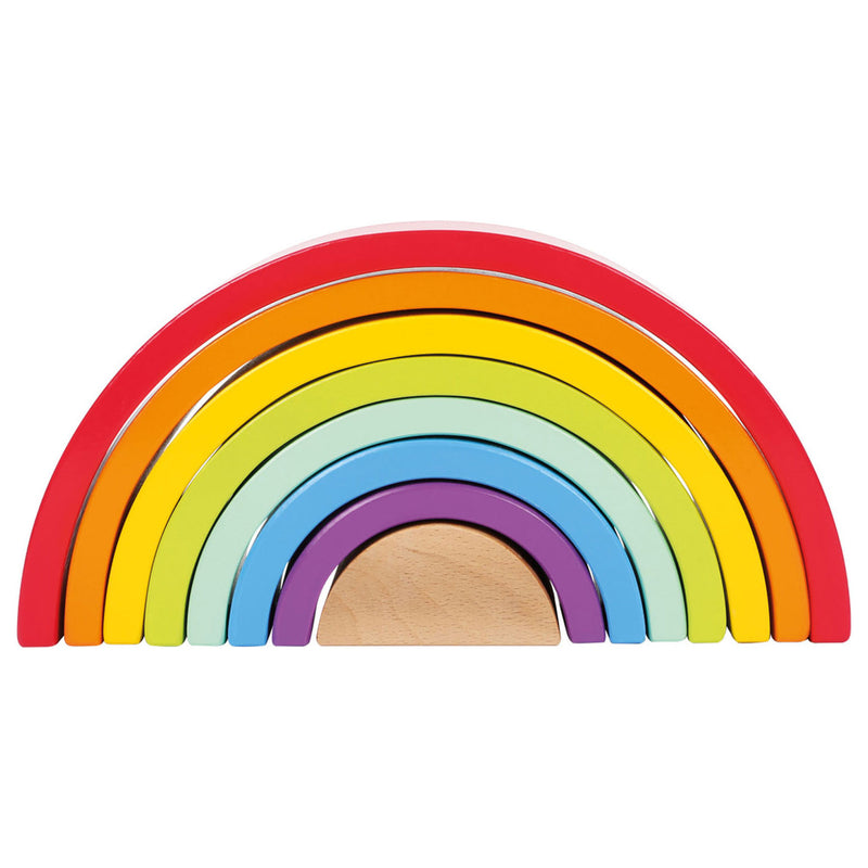 Load image into Gallery viewer, Small foot - houten bouwblokken regenboog, 9dlg.