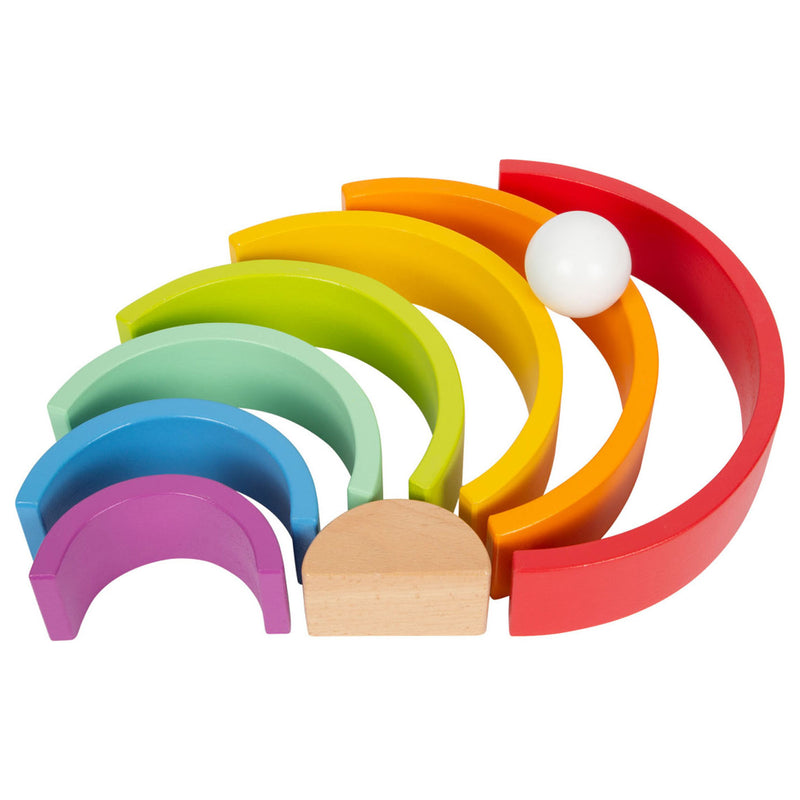 Load image into Gallery viewer, Small foot - houten bouwblokken regenboog, 9dlg.