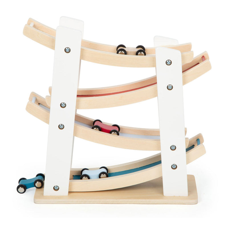 Load image into Gallery viewer, Small foot - houten autobaan met 4 auto's