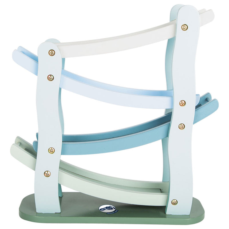 Load image into Gallery viewer, Small foot - houten autobaan blauw met 4 auto's
