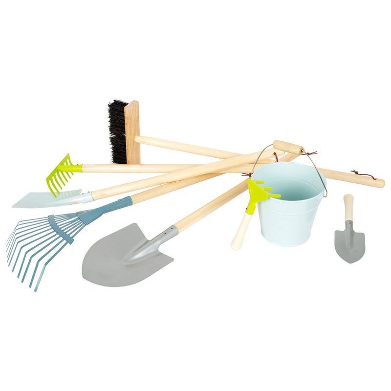 Load image into Gallery viewer, Small foot - houten kinder tuingereedschap, 8dlg.