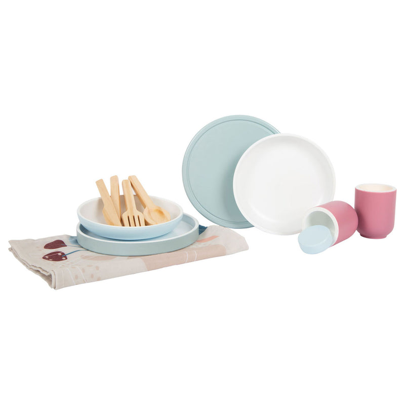 Load image into Gallery viewer, Small foot - houten bestekset met placemats, 18dlg.
