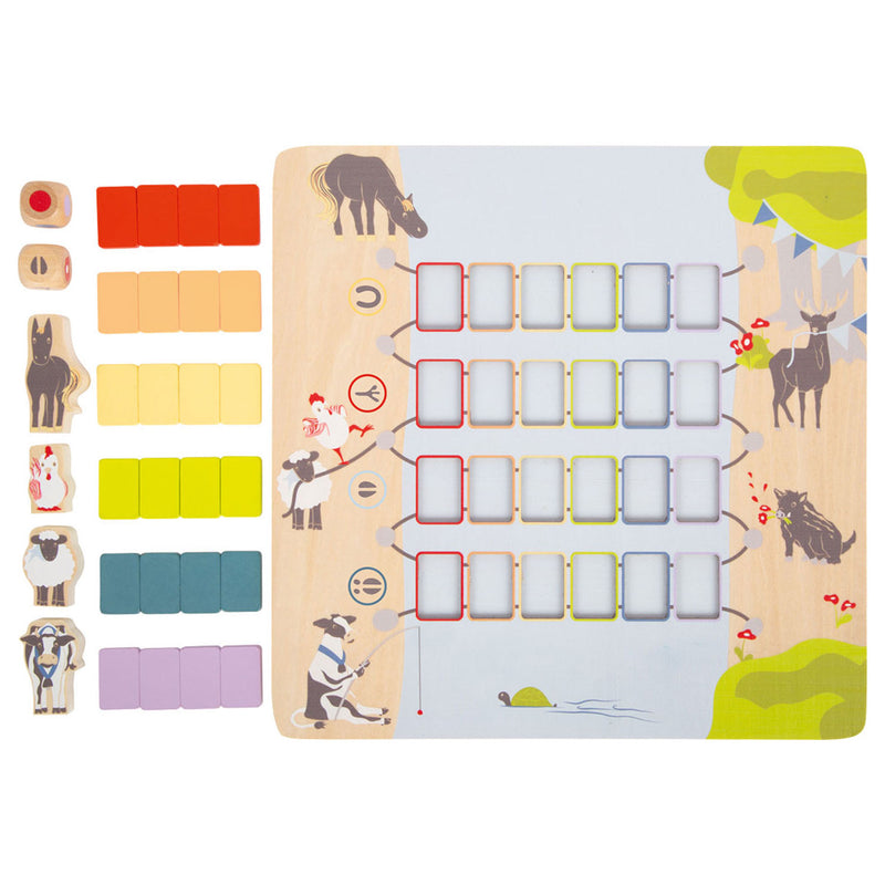 Afbeelding laden in galerijviewer, Small foot - houten spel brug oversteken dieren