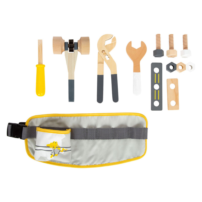 Afbeelding laden in galerijviewer, Small foot - gereedschapsriem met houten gereedschap miniwob
