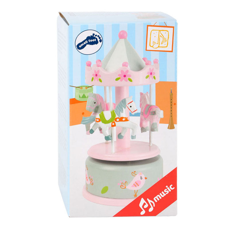 Load image into Gallery viewer, Small foot - houten muziekdoos draaiend en opwindbaar eenhoorn