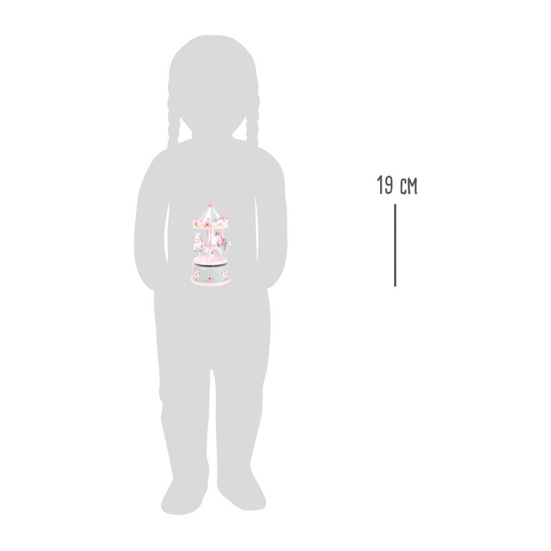 Load image into Gallery viewer, Small foot - houten muziekdoos draaiend en opwindbaar eenhoorn