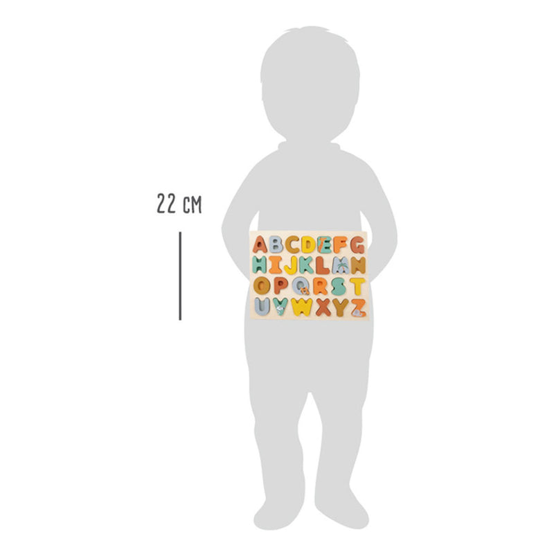 Load image into Gallery viewer, Small foot - houten alfabet puzzel safari