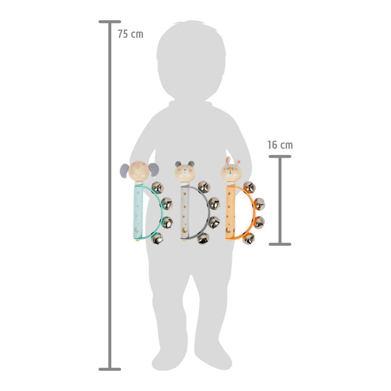 Load image into Gallery viewer, Small foot - houten baby tamboerijn dier pastel