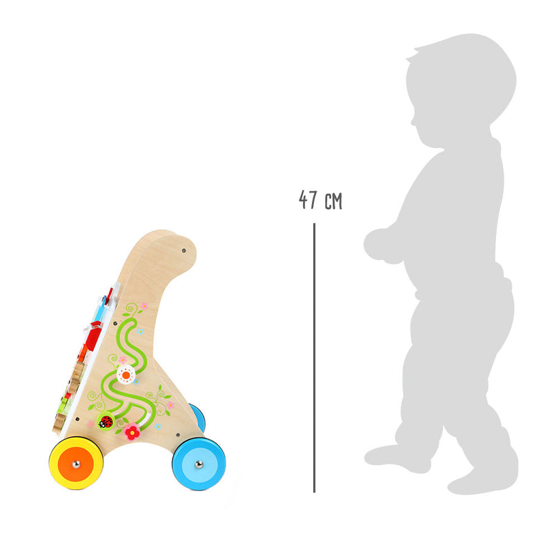 Load image into Gallery viewer, Small foot - houten baby walker loopwagen kleurrijk