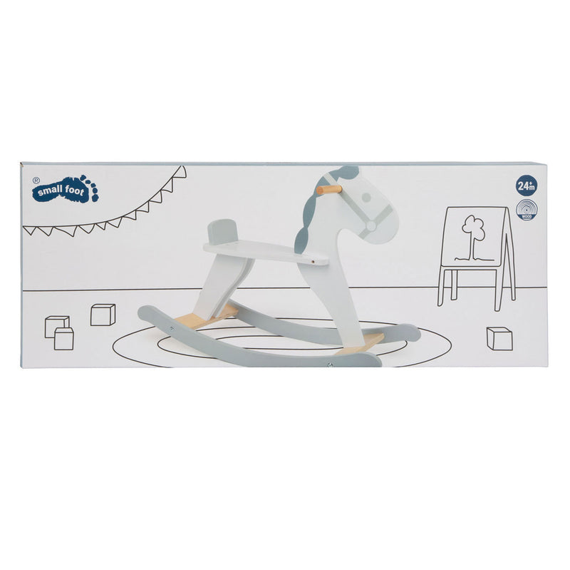 Load image into Gallery viewer, Small foot - houten schommelpaard skandi wit