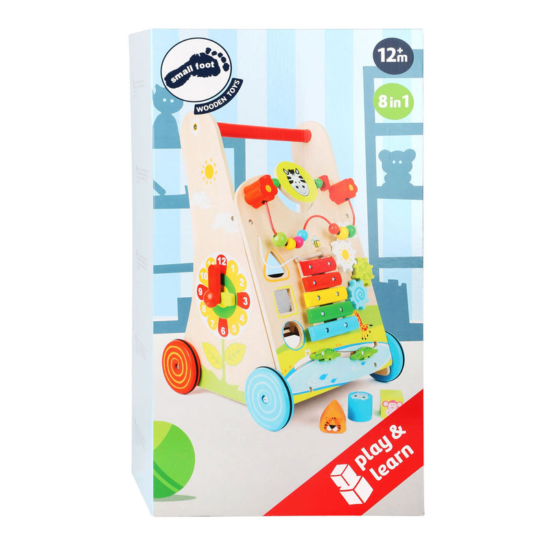 Load image into Gallery viewer, Small foot - houten baby walker loopwagen kleurrijk
