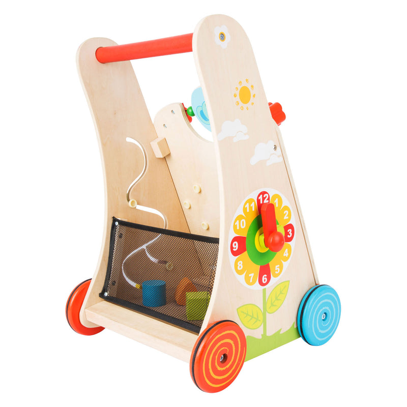 Load image into Gallery viewer, Small foot - houten baby walker loopwagen kleurrijk