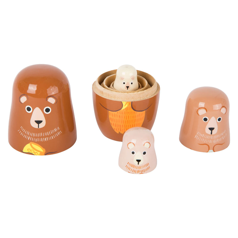 Load image into Gallery viewer, Small foot - houten matroesjka poppen beren familie