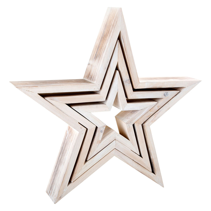 Load image into Gallery viewer, Small foot - houten decoratieve sterren, 3st.