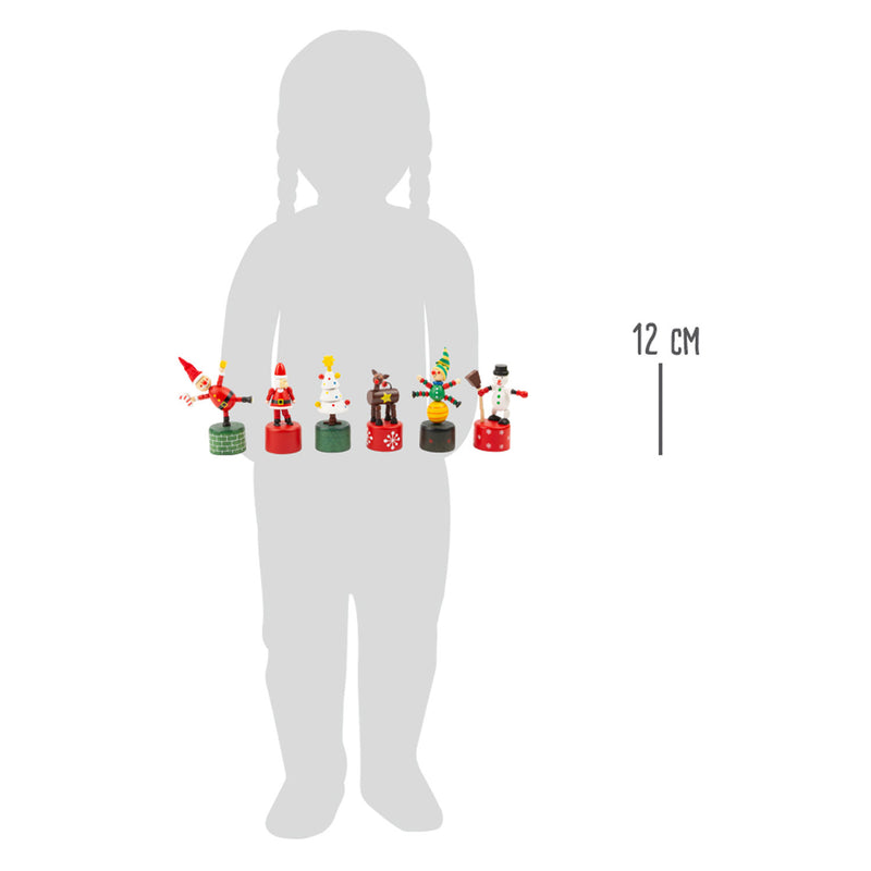 Load image into Gallery viewer, Small foot - houten drukfiguur kerst