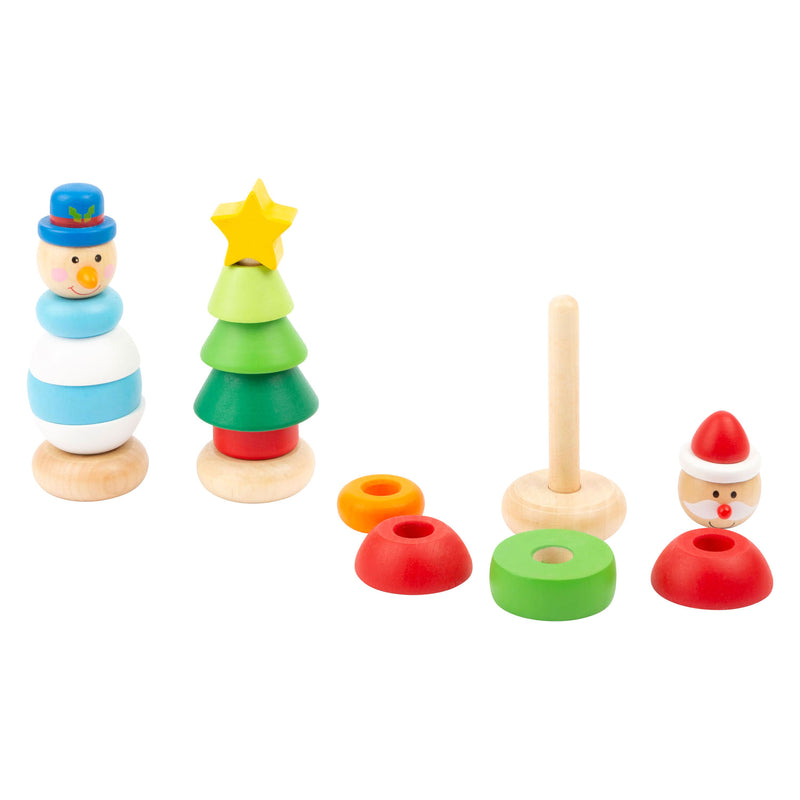 Load image into Gallery viewer, Small foot - houten stapeltoren kerstfiguur, per stuk