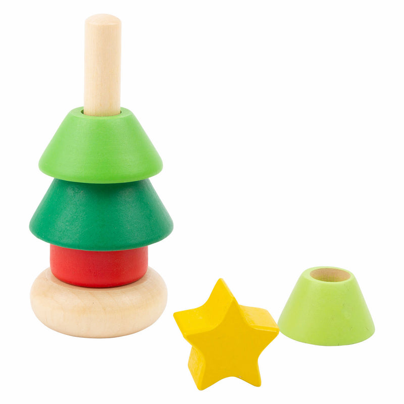 Load image into Gallery viewer, Small foot - houten stapeltoren kerstfiguur, per stuk