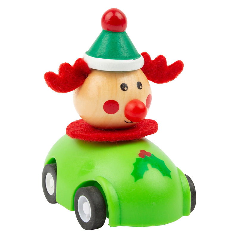 Load image into Gallery viewer, Small Foot Houten Pull-back Kerstauto