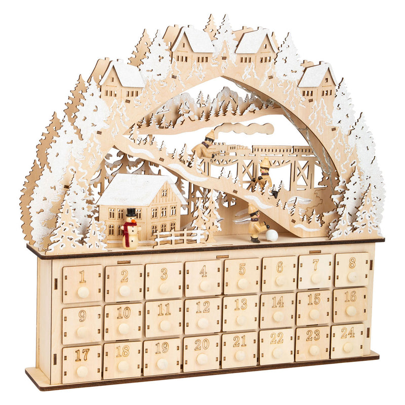 Load image into Gallery viewer, Small foot - houten adventskalender ski