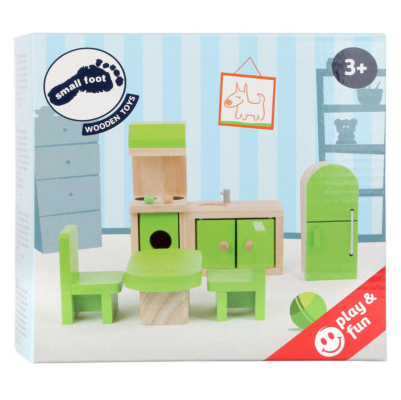 Load image into Gallery viewer, Small foot - houten poppenhuis meubeltjes keuken, 5dlg.