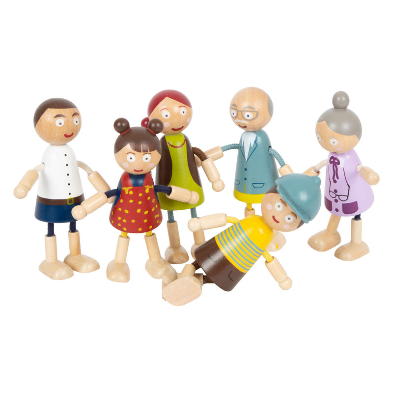 Load image into Gallery viewer, Small foot - houten poppenhuis familie buigbaar, 6st.