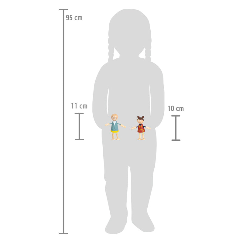 Load image into Gallery viewer, Small foot - houten poppenhuis familie buigbaar, 6st.