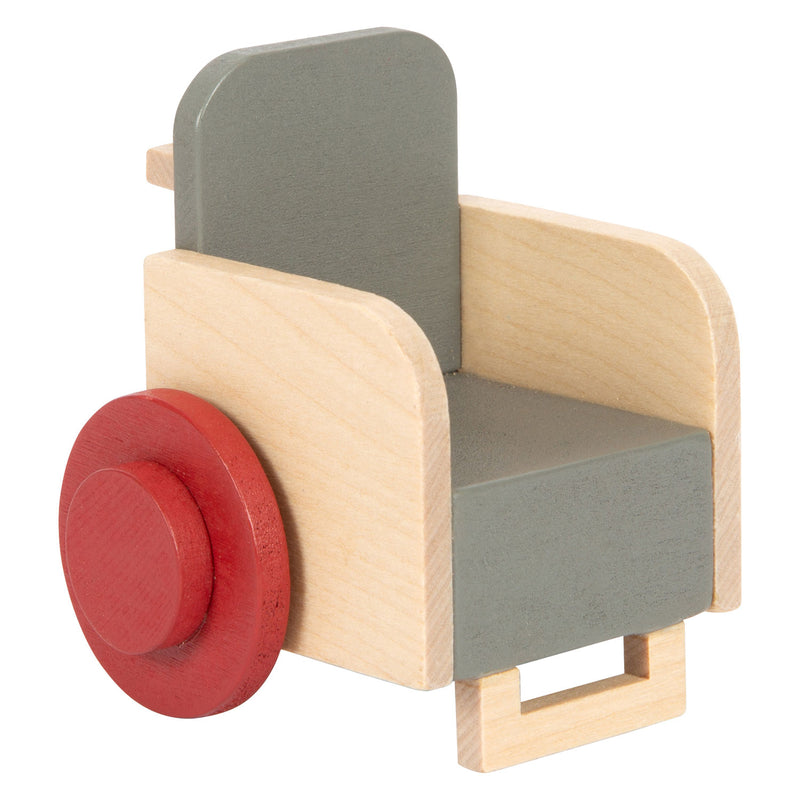 Load image into Gallery viewer, Small foot - houten poppenhuis familie met rolstoel, 6st.