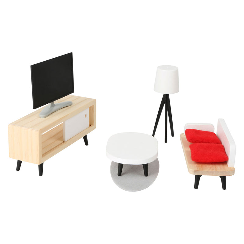 Load image into Gallery viewer, Small foot - houten poppenhuis meubeltjes complete set, 28dlg.