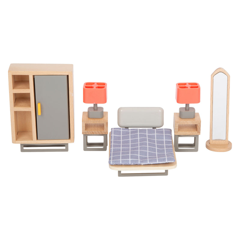 Load image into Gallery viewer, Small foot - houten poppenhuis meubeltjes modern complete set, 31dlg.