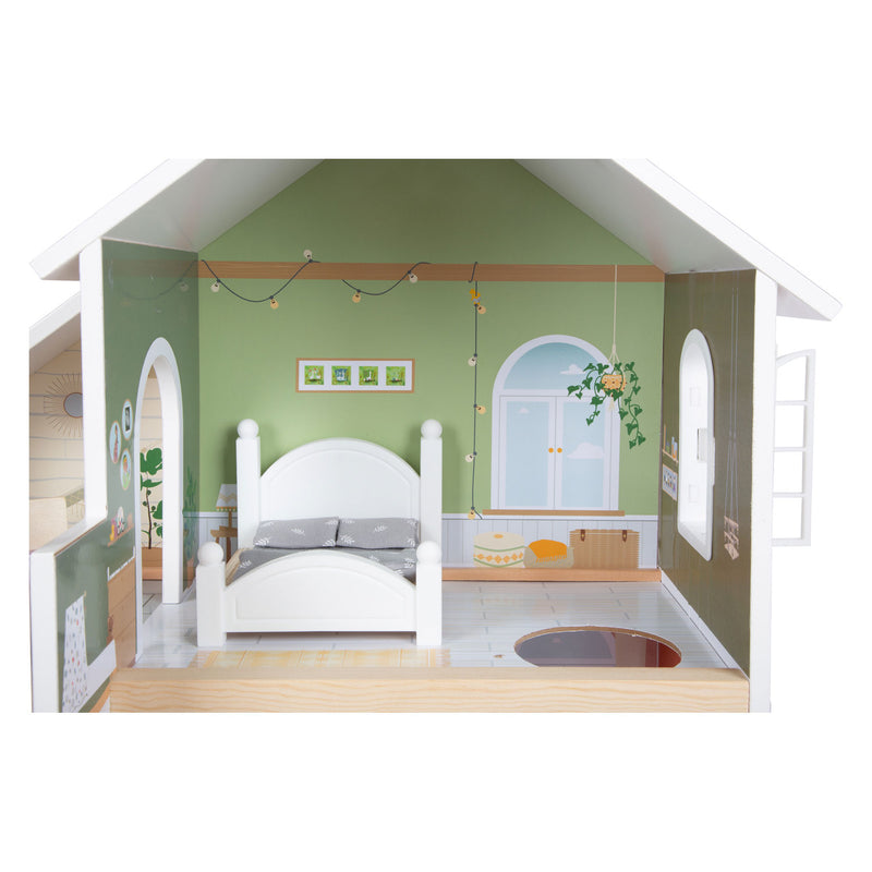 Load image into Gallery viewer, Small foot - houten urban villa poppenhuis met meubeltjes, 9dlg.