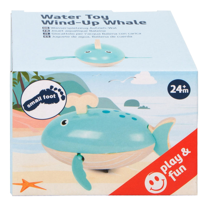 Load image into Gallery viewer, Small foot - badspeelgoed houten walvis opwindbaar