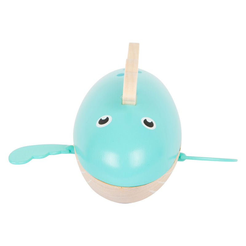 Load image into Gallery viewer, Small foot - badspeelgoed houten walvis opwindbaar