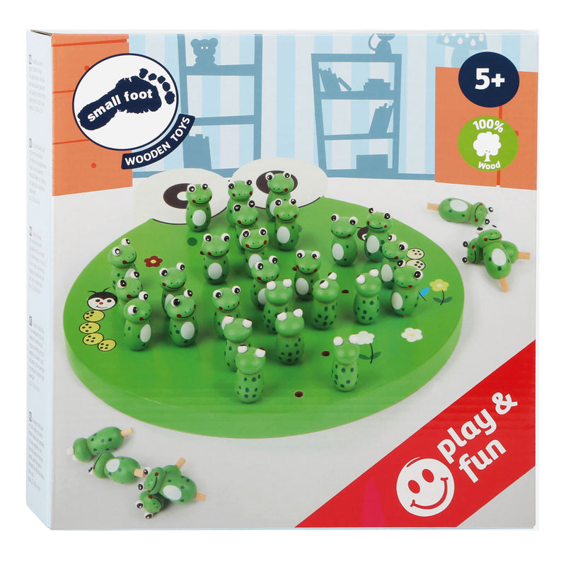 Load image into Gallery viewer, Small foot - houten spel solitaire kikker