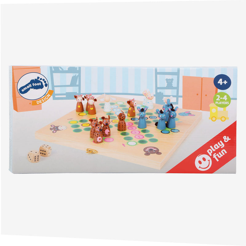 Load image into Gallery viewer, Small foot - houten ludospel boerderijdieren