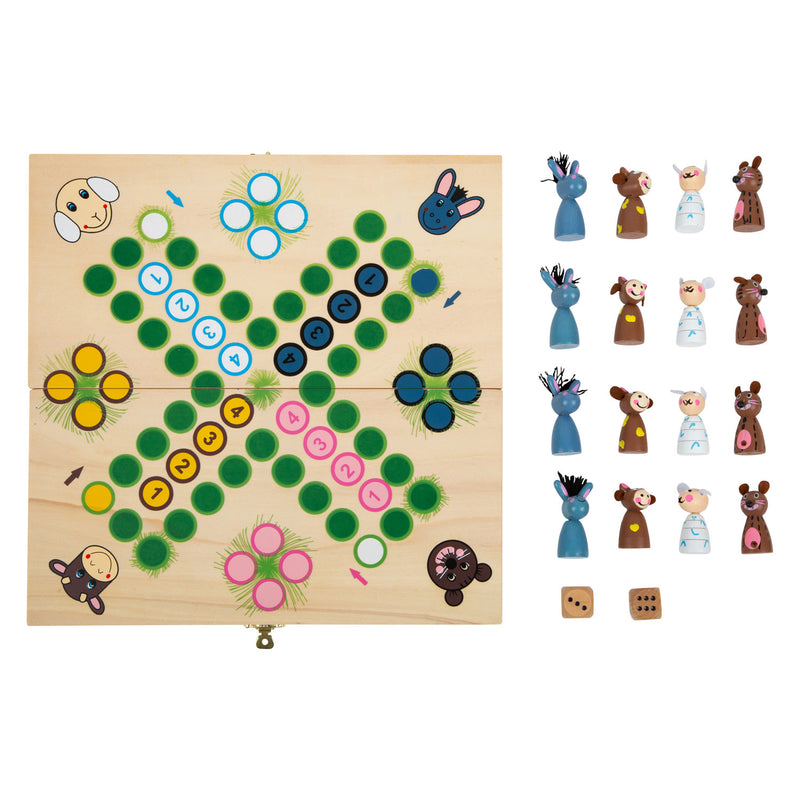 Load image into Gallery viewer, Small foot - houten ludospel boerderijdieren