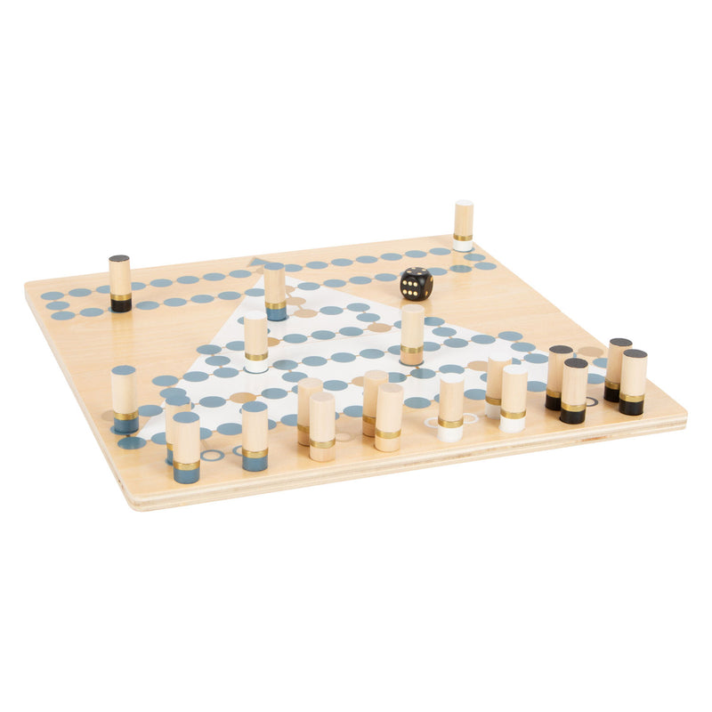 Load image into Gallery viewer, Small foot - barricade en halma houten bordspel 2in1