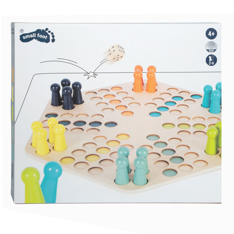 Load image into Gallery viewer, Small foot - houten ludospel - 6 spelers