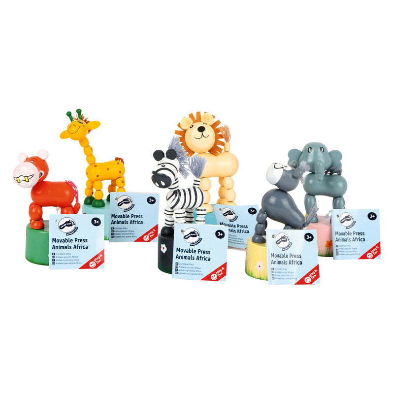 Load image into Gallery viewer, Small foot - houten drukfiguur wilde dieren, set van 6