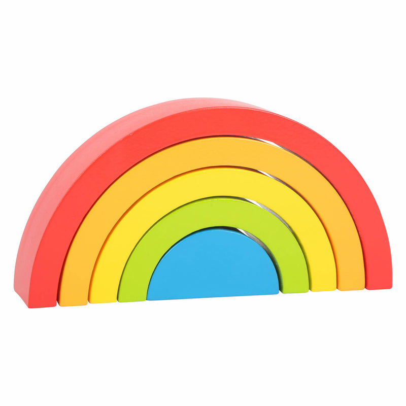 Load image into Gallery viewer, Small foot - houten bouwblokken regenboog, 5dlg.