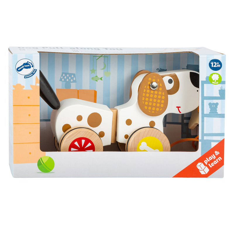 Load image into Gallery viewer, Small foot - houten trekfiguur hond