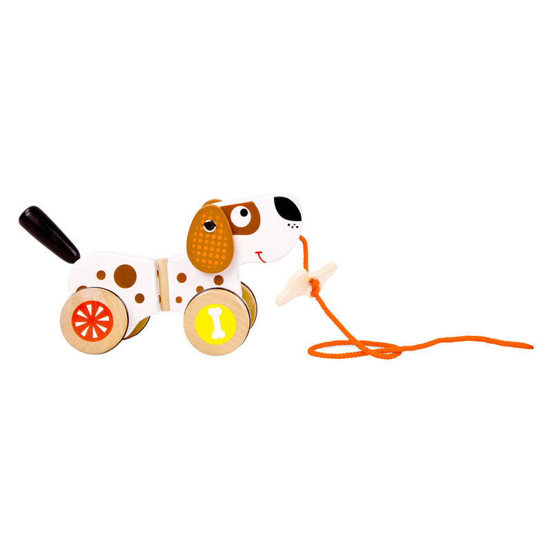 Load image into Gallery viewer, Small foot - houten trekfiguur hond