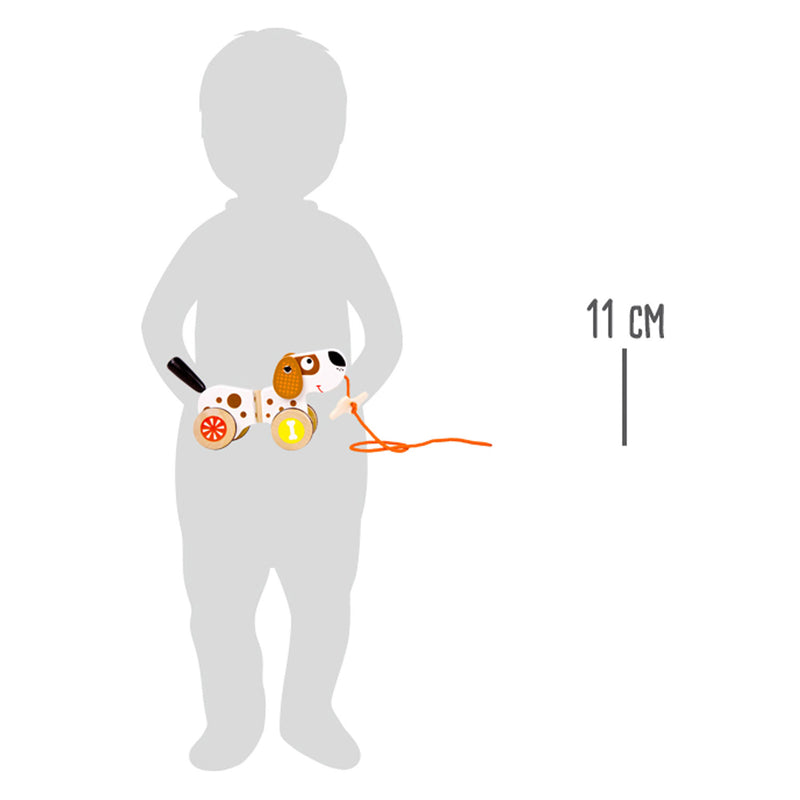 Load image into Gallery viewer, Small foot - houten trekfiguur hond