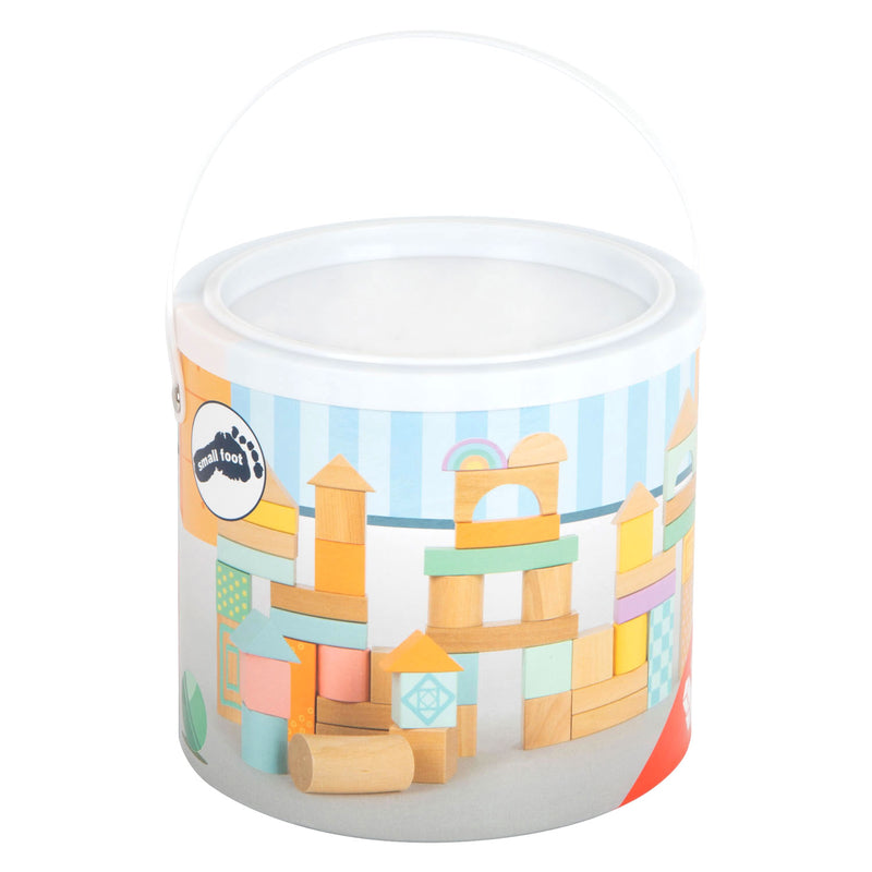 Load image into Gallery viewer, Small foot - houten bouwblokken pastel, 50dlg.