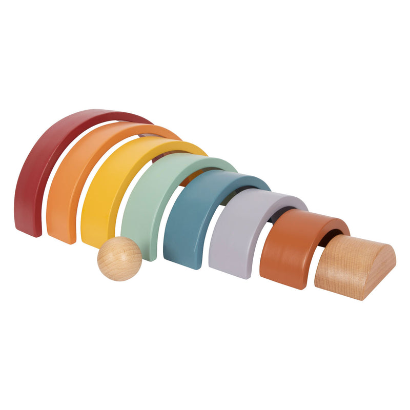 Load image into Gallery viewer, Small foot - houten regenboog bouw bogen met bal,