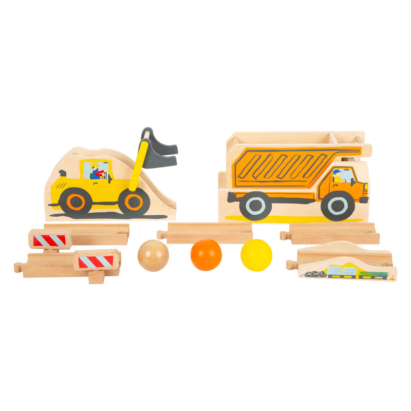 Load image into Gallery viewer, Small foot - houten knikkerbaan junior bouwplaats, 10dlg.