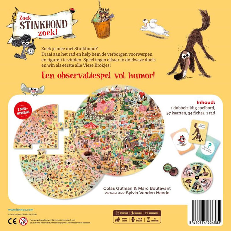 Afbeelding laden in galerijviewer, Terra lannoo bordspel stinkhond zoekspel voor kinderen en familie.